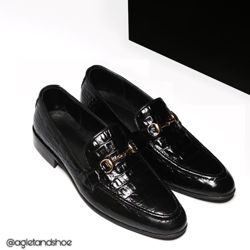Croco D penny loafers