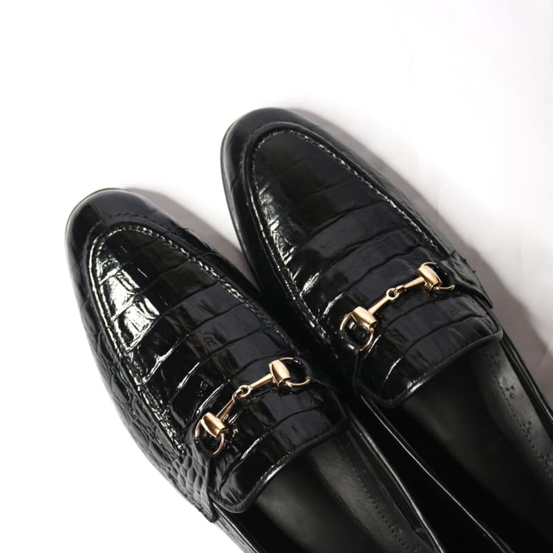 Croco D penny loafers