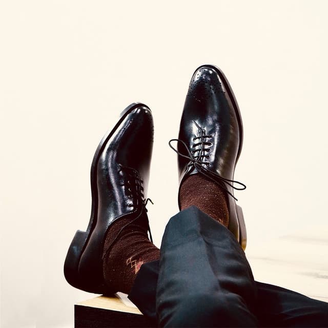 Wholecut Black Oxfords